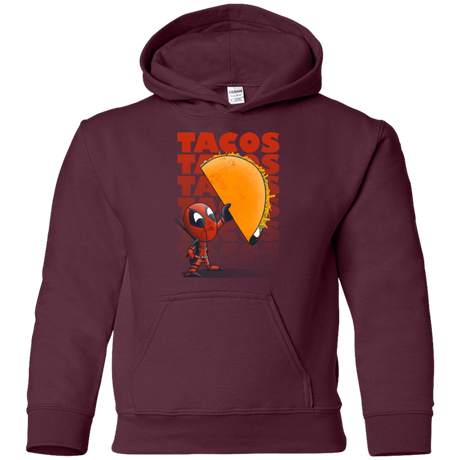 Sweatshirts Maroon / YS Tacos Youth Hoodie