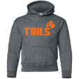 Sweatshirts Dark Heather / YS Tails Youth Hoodie