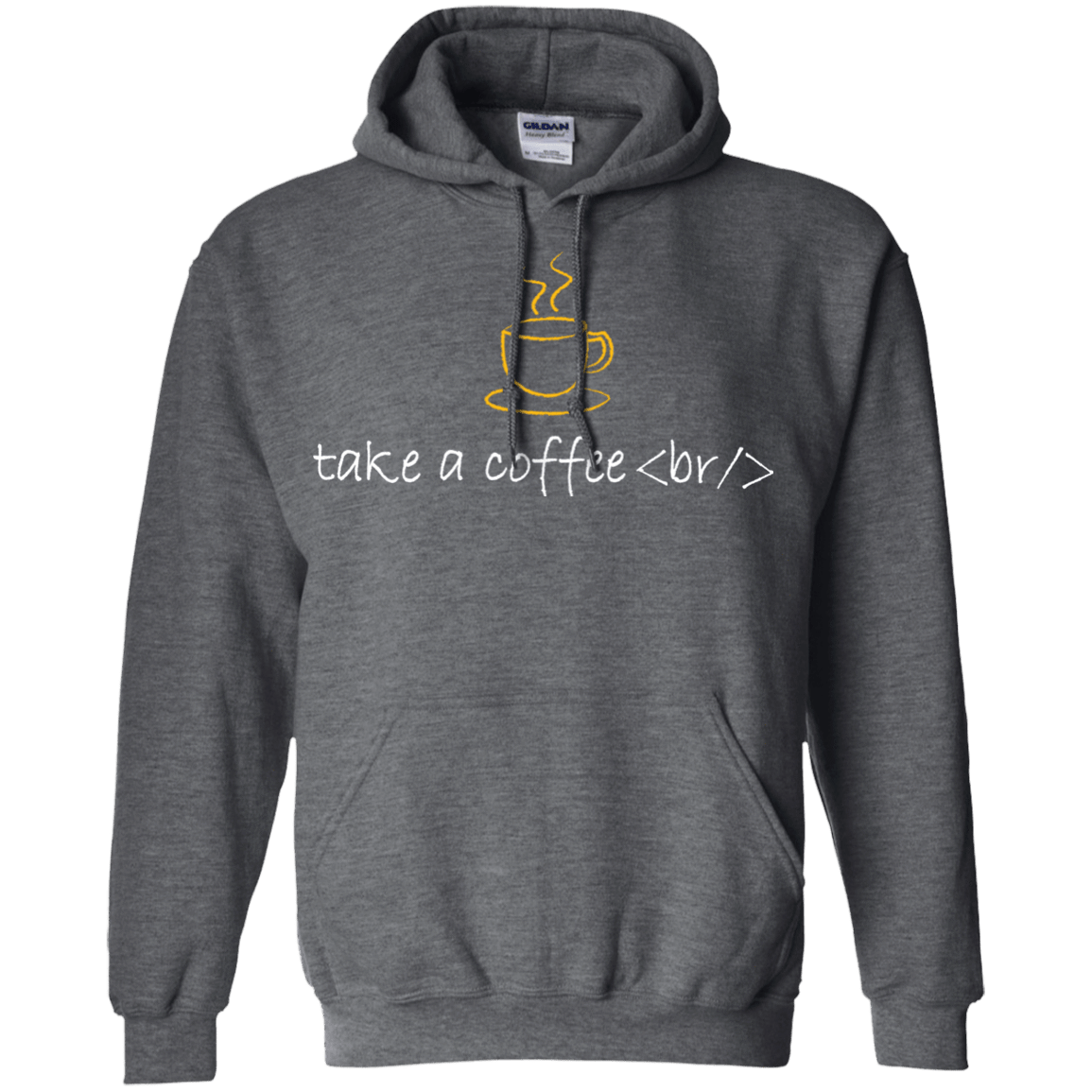 Sweatshirts Dark Heather / Small Take A Coffee Break Pullover Hoodie