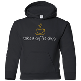 Sweatshirts Black / YS Take A Coffee Break Youth Hoodie