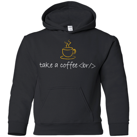 Sweatshirts Black / YS Take A Coffee Break Youth Hoodie