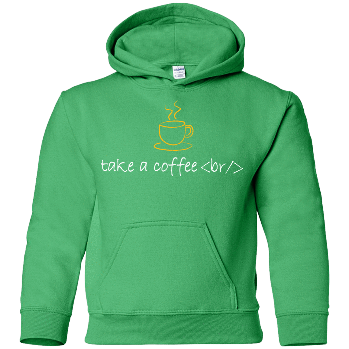 Sweatshirts Irish Green / YS Take A Coffee Break Youth Hoodie