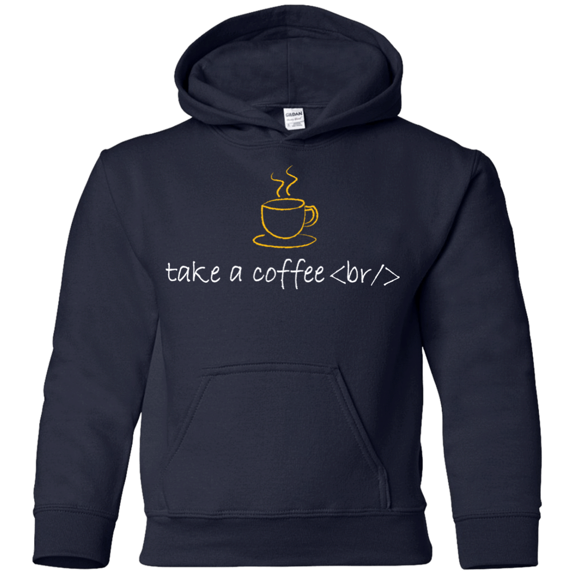 Sweatshirts Navy / YS Take A Coffee Break Youth Hoodie