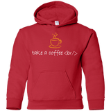 Sweatshirts Red / YS Take A Coffee Break Youth Hoodie