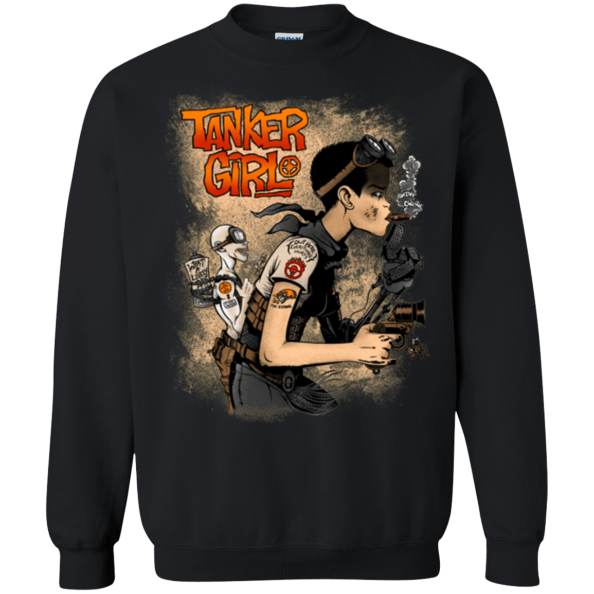 Sweatshirts Black / Small Tanker Girl Crewneck Sweatshirt