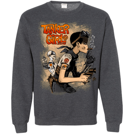 Sweatshirts Dark Heather / Small Tanker Girl Crewneck Sweatshirt