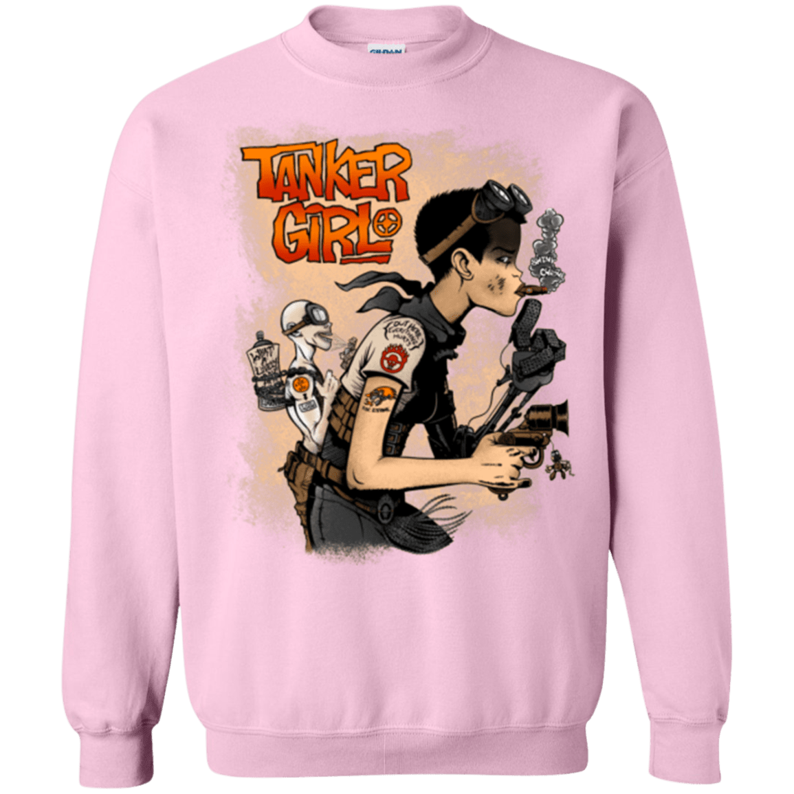 Sweatshirts Light Pink / Small Tanker Girl Crewneck Sweatshirt