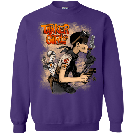 Sweatshirts Purple / Small Tanker Girl Crewneck Sweatshirt