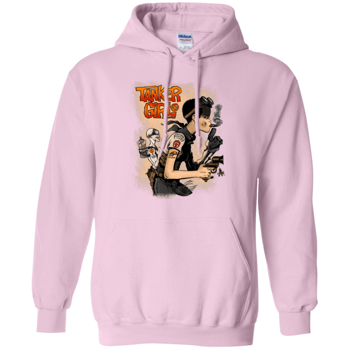 Sweatshirts Light Pink / Small Tanker Girl Pullover Hoodie