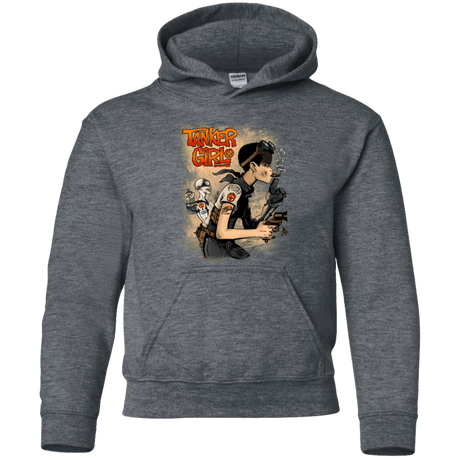 Sweatshirts Dark Heather / YS Tanker Girl Youth Hoodie
