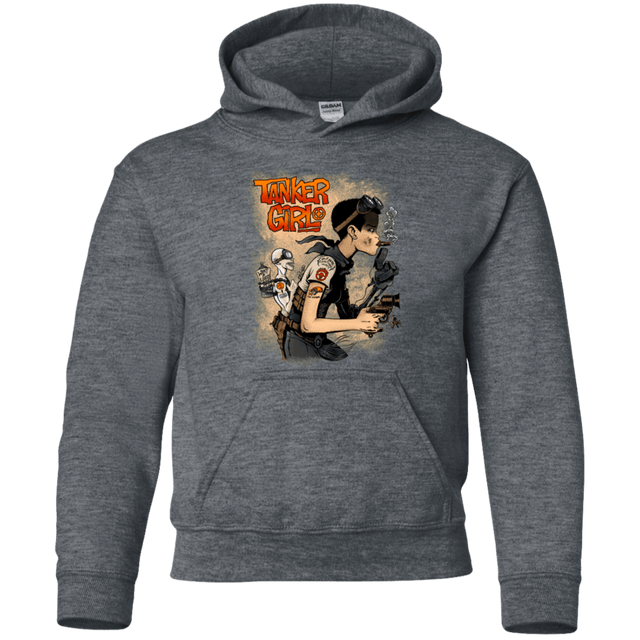 Sweatshirts Dark Heather / YS Tanker Girl Youth Hoodie