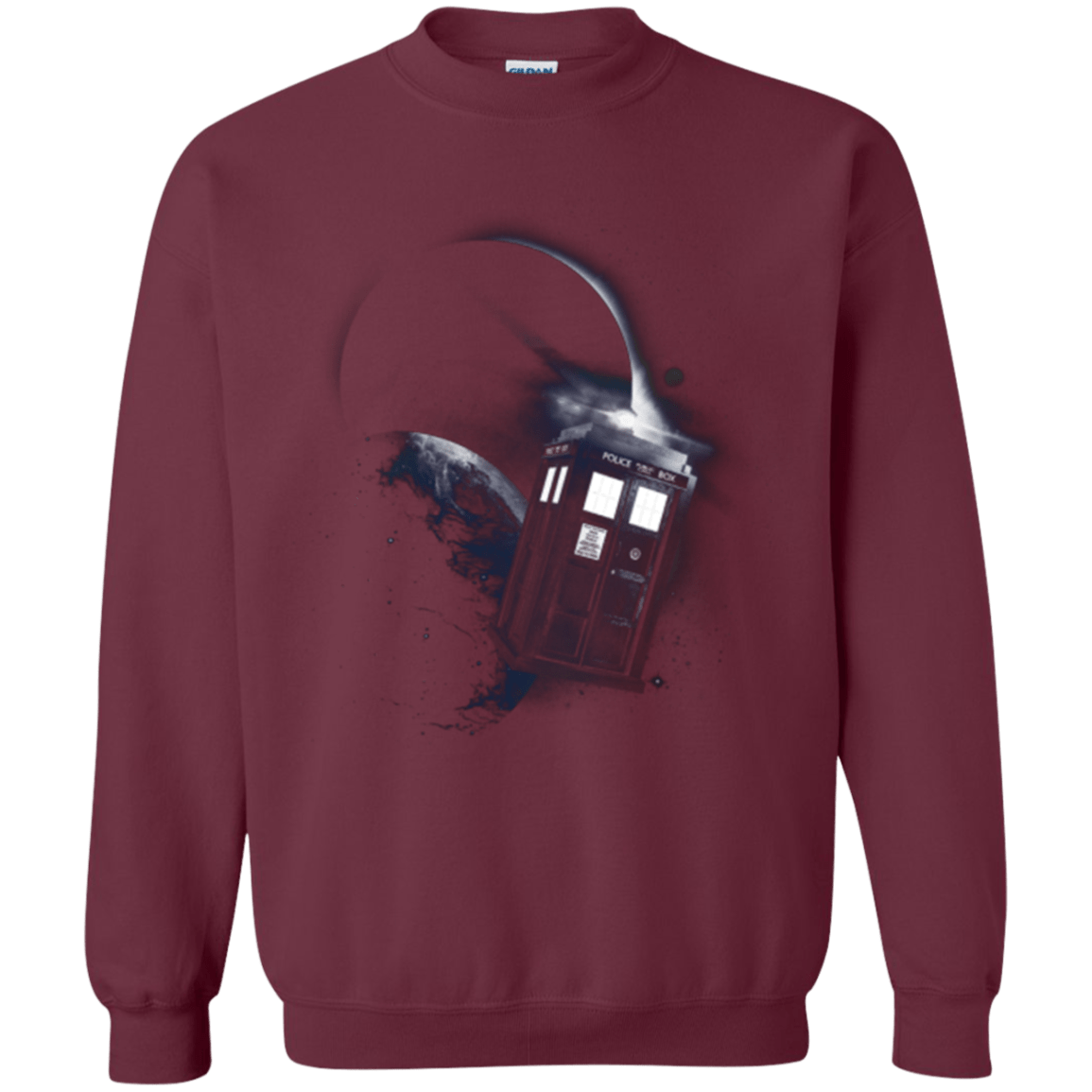 Sweatshirts Maroon / Small TARDIS 2 Crewneck Sweatshirt