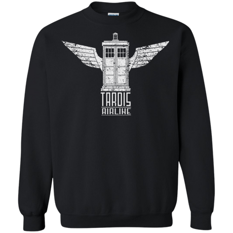 Sweatshirts Black / Small Tardis Airline Crewneck Sweatshirt