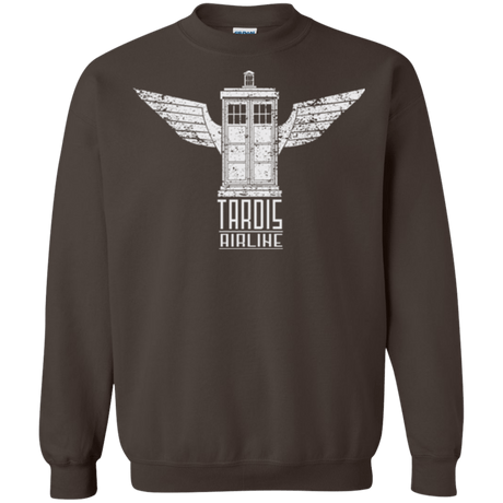 Sweatshirts Dark Chocolate / Small Tardis Airline Crewneck Sweatshirt