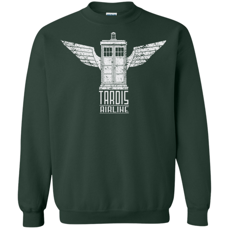 Sweatshirts Forest Green / Small Tardis Airline Crewneck Sweatshirt