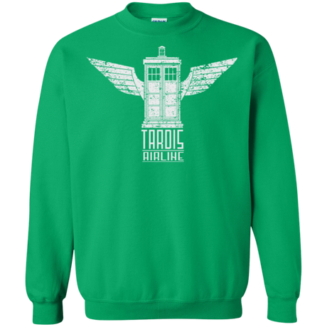 Sweatshirts Irish Green / Small Tardis Airline Crewneck Sweatshirt