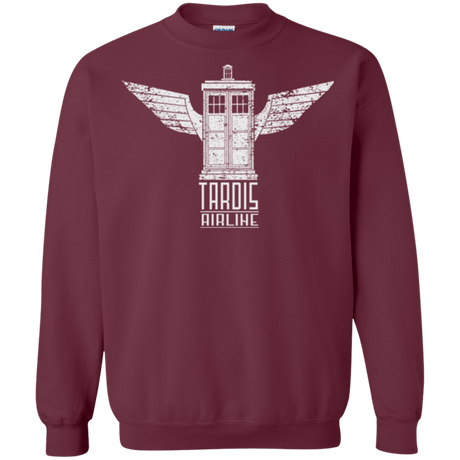 Sweatshirts Maroon / Small Tardis Airline Crewneck Sweatshirt