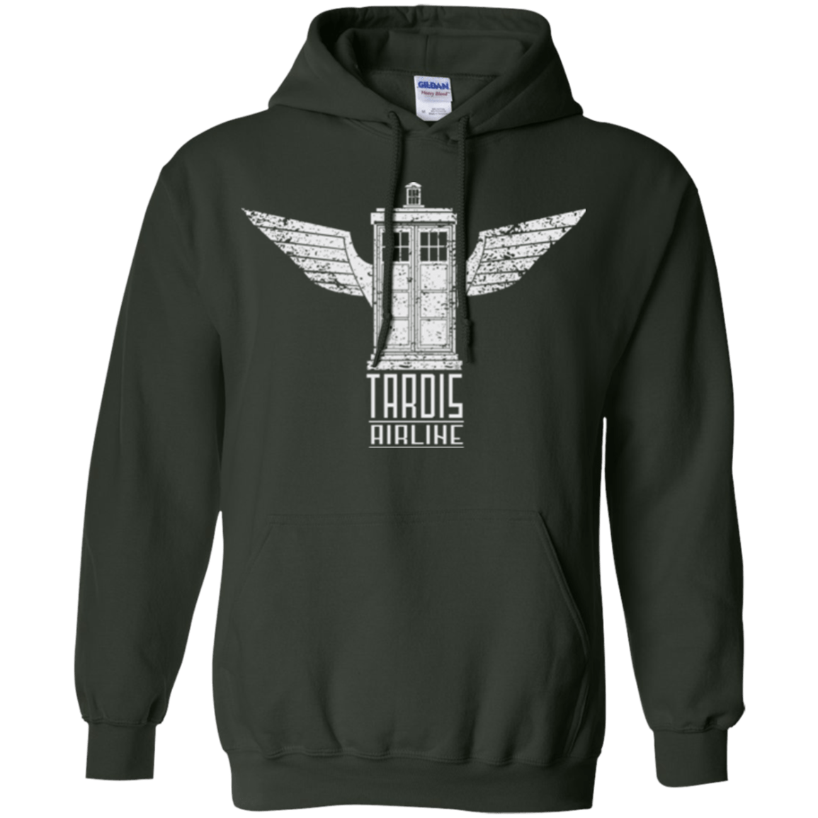 Sweatshirts Forest Green / Small Tardis Airline Pullover Hoodie