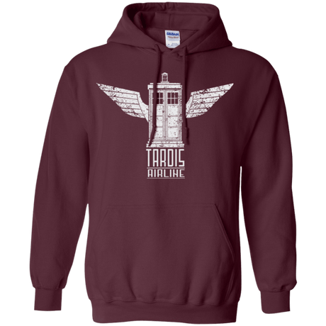 Sweatshirts Maroon / Small Tardis Airline Pullover Hoodie