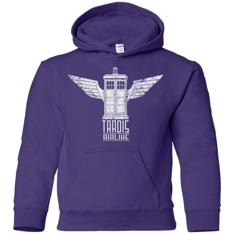 Sweatshirts Purple / YS Tardis Airline Youth Hoodie