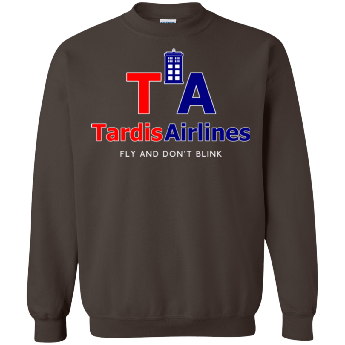 Sweatshirts Dark Chocolate / Small Tardis Airlines Crewneck Sweatshirt