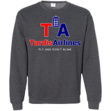 Sweatshirts Dark Heather / Small Tardis Airlines Crewneck Sweatshirt