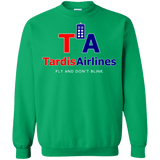 Sweatshirts Irish Green / Small Tardis Airlines Crewneck Sweatshirt