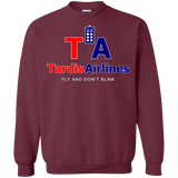 Sweatshirts Maroon / Small Tardis Airlines Crewneck Sweatshirt
