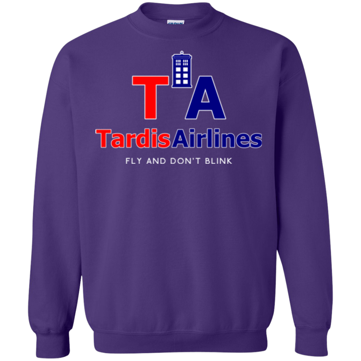 Sweatshirts Purple / Small Tardis Airlines Crewneck Sweatshirt