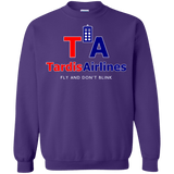 Sweatshirts Purple / Small Tardis Airlines Crewneck Sweatshirt