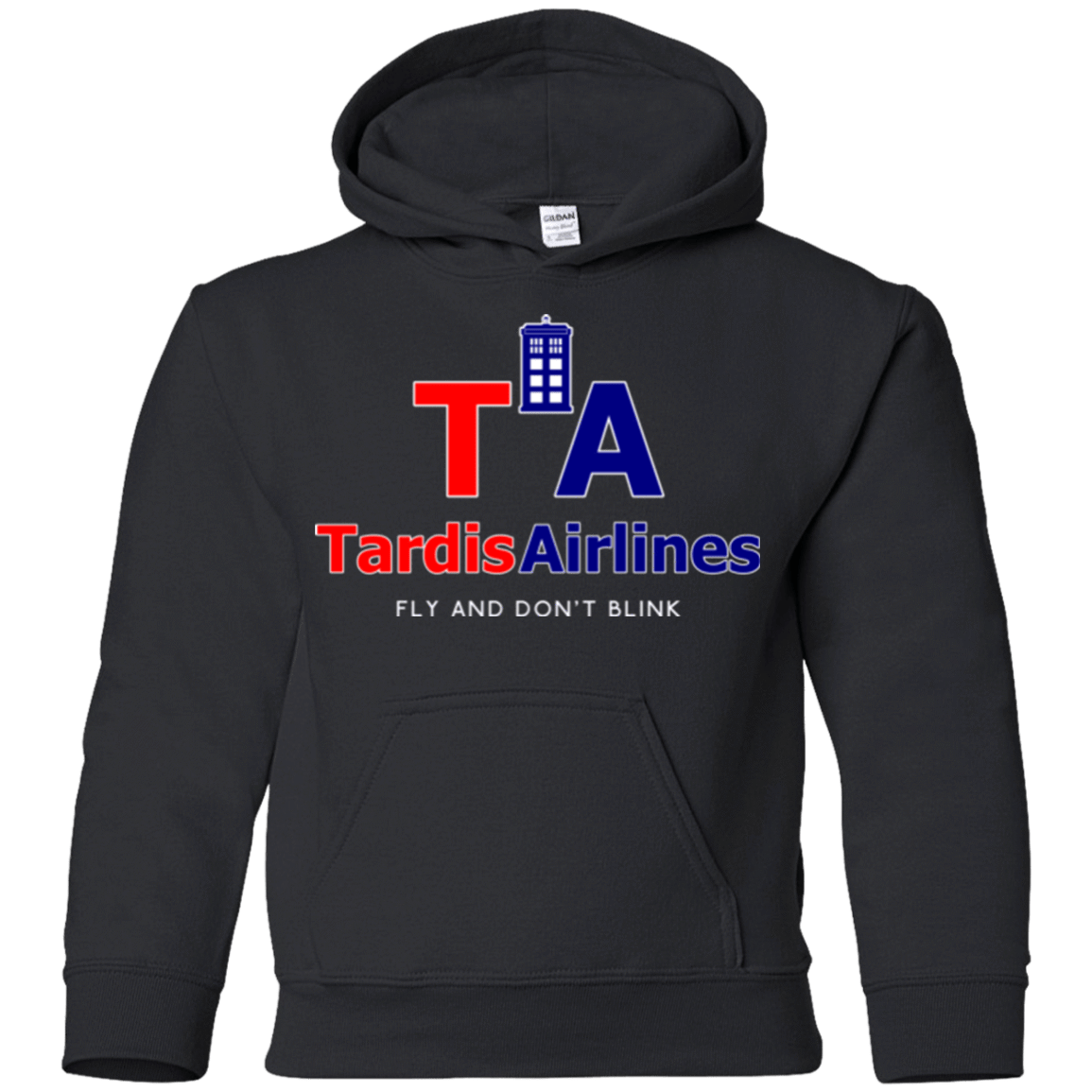 Sweatshirts Black / YS Tardis Airlines Youth Hoodie