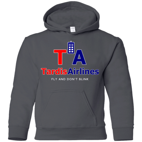 Sweatshirts Charcoal / YS Tardis Airlines Youth Hoodie