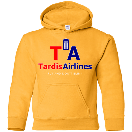 Sweatshirts Gold / YS Tardis Airlines Youth Hoodie