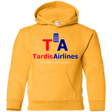 Sweatshirts Gold / YS Tardis Airlines Youth Hoodie