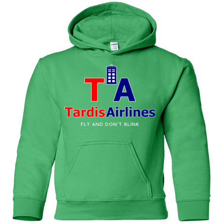 Sweatshirts Irish Green / YS Tardis Airlines Youth Hoodie