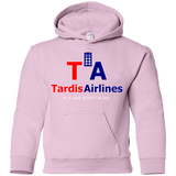 Sweatshirts Light Pink / YS Tardis Airlines Youth Hoodie