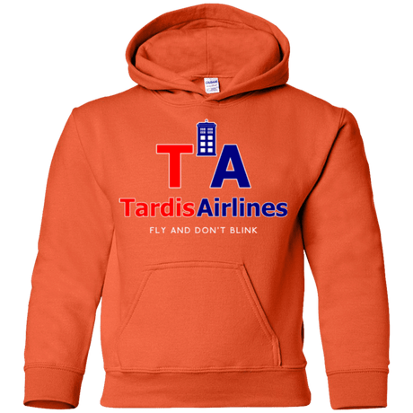 Sweatshirts Orange / YS Tardis Airlines Youth Hoodie