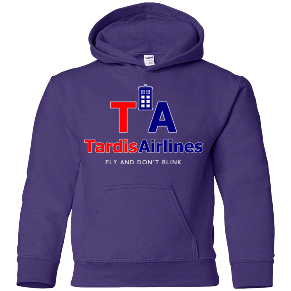 Sweatshirts Purple / YS Tardis Airlines Youth Hoodie