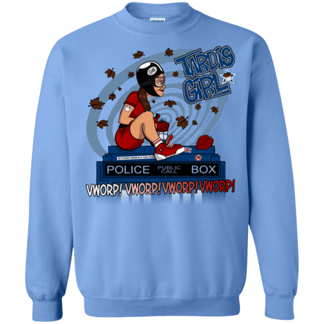 Sweatshirts Carolina Blue / Small Tardis Girl Crewneck Sweatshirt