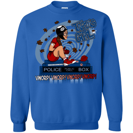Sweatshirts Royal / Small Tardis Girl Crewneck Sweatshirt