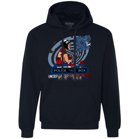 Sweatshirts Navy / Small Tardis Girl Premium Fleece Hoodie