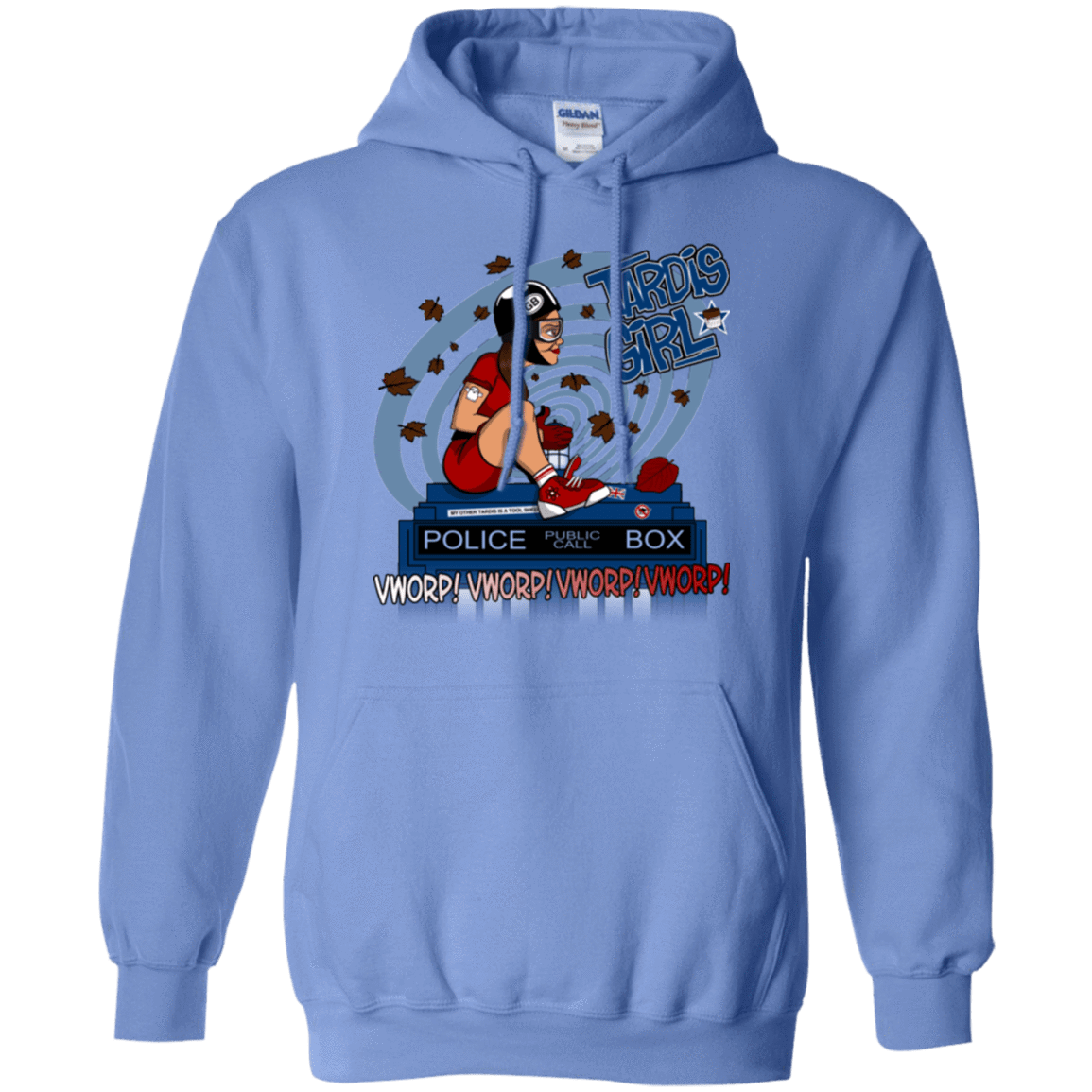 Sweatshirts Carolina Blue / Small Tardis Girl Pullover Hoodie