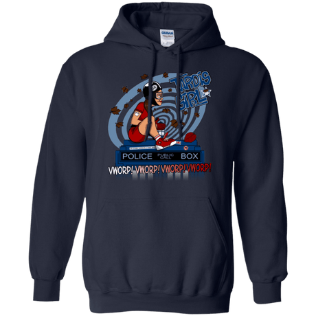 Sweatshirts Navy / Small Tardis Girl Pullover Hoodie