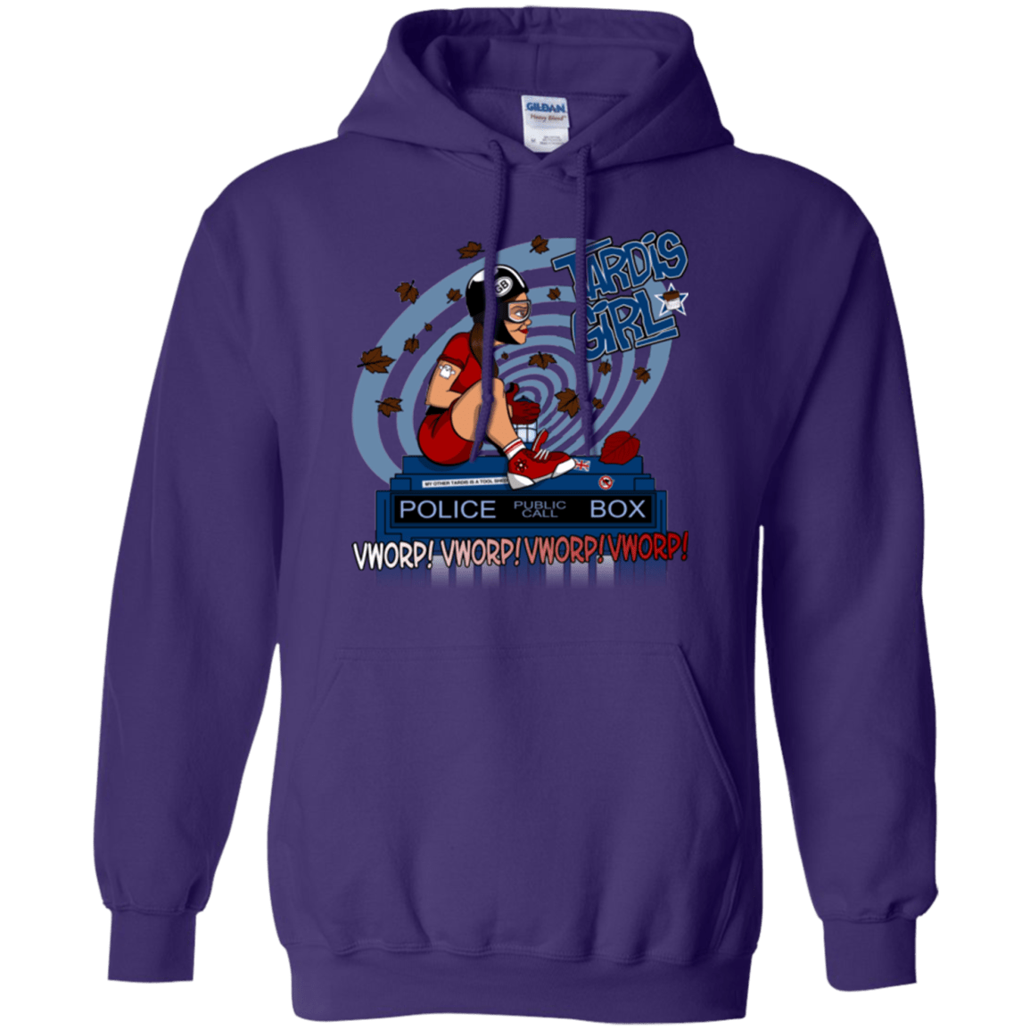 Sweatshirts Purple / Small Tardis Girl Pullover Hoodie