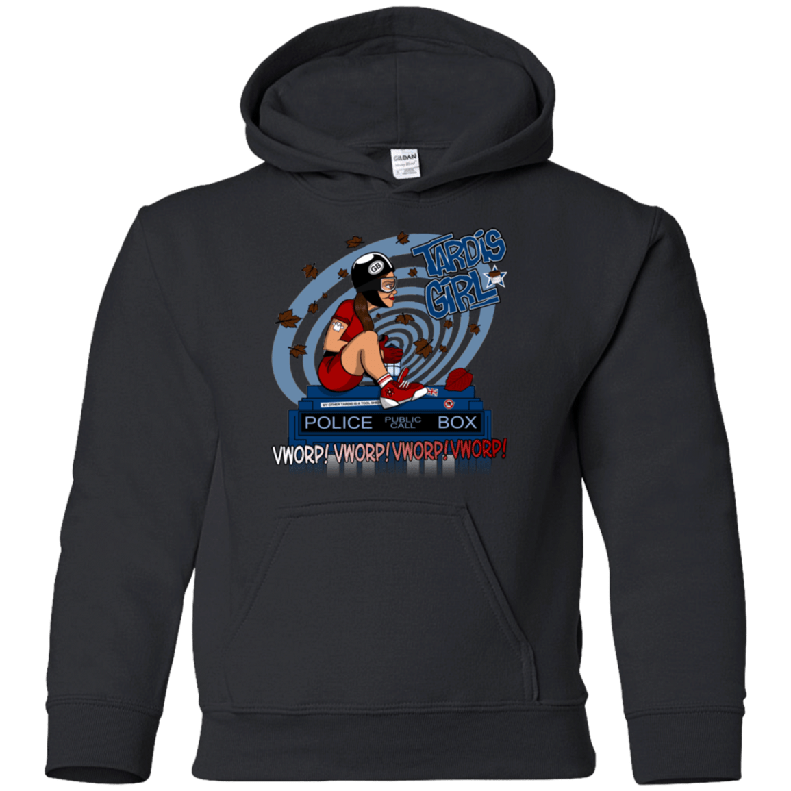 Sweatshirts Black / YS Tardis Girl Youth Hoodie