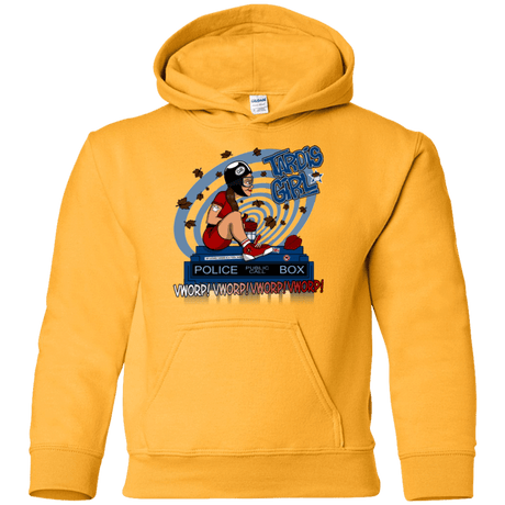 Sweatshirts Gold / YS Tardis Girl Youth Hoodie