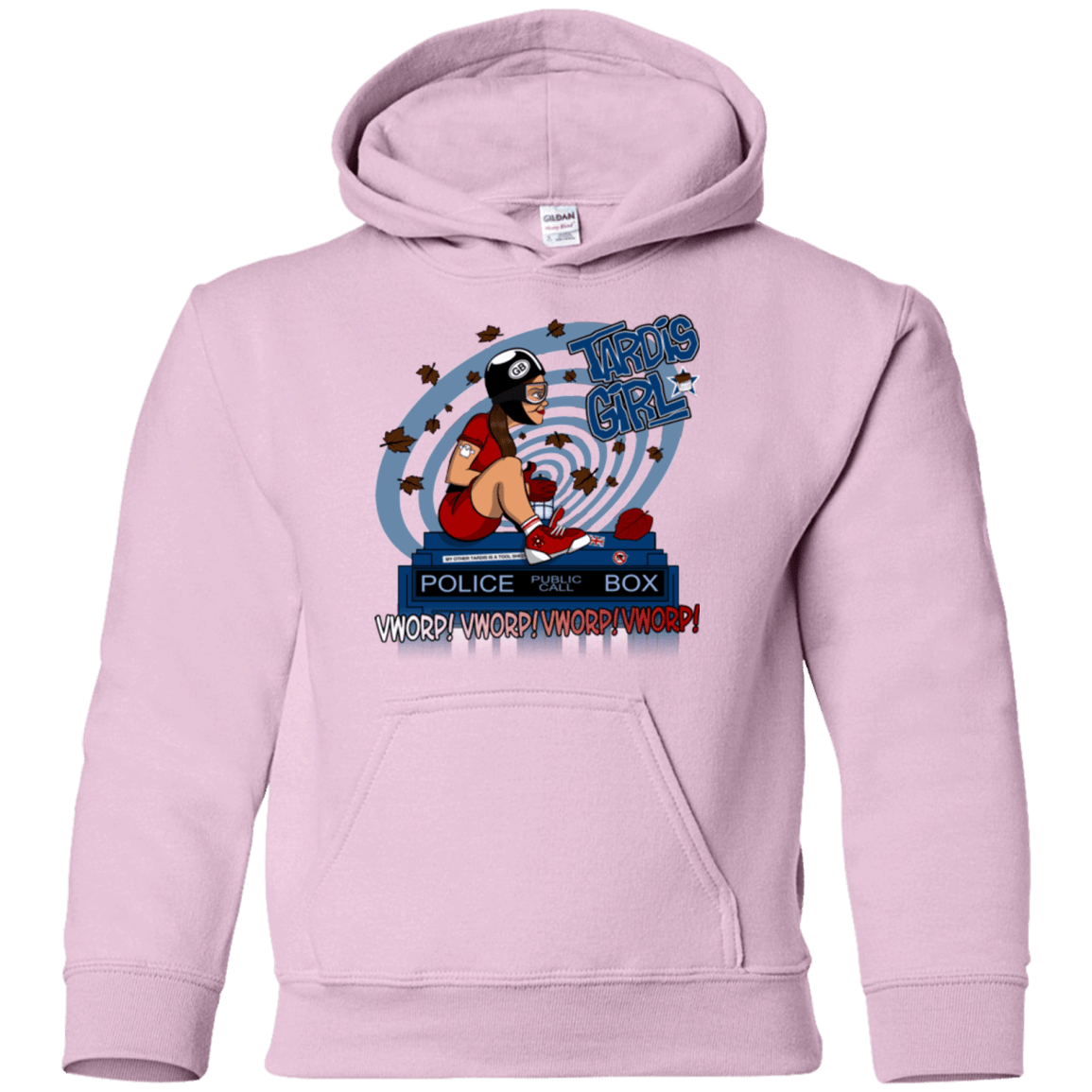 Sweatshirts Light Pink / YS Tardis Girl Youth Hoodie