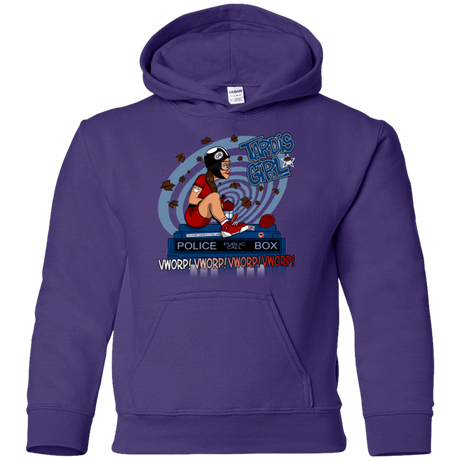 Sweatshirts Purple / YS Tardis Girl Youth Hoodie