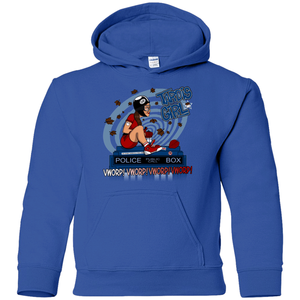 Sweatshirts Royal / YS Tardis Girl Youth Hoodie