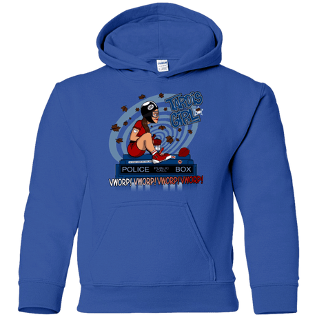 Sweatshirts Royal / YS Tardis Girl Youth Hoodie